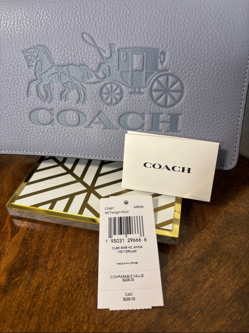 Coach Anna Foldover Clutch Crossbody in a Twilight multi-color design - Picture 9 of 11